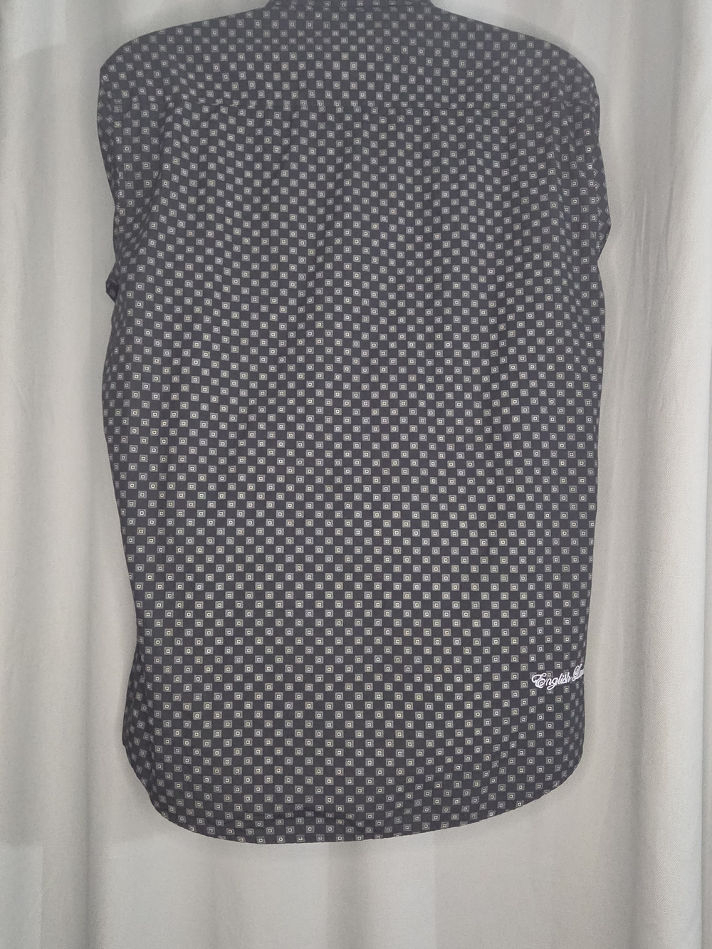 English Laundry Size L Men’s Black Geo Print Button-Up Shirt - Picture 5 of 10
